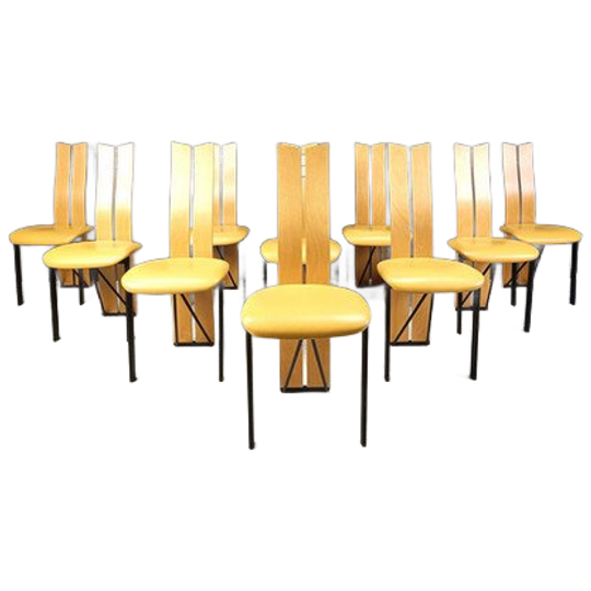 Vintage Postmodern Dining Chairs, 1980s - Set Of 10 1