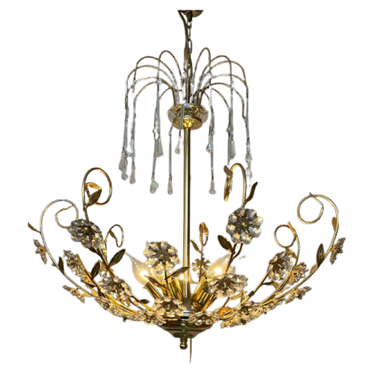 Xl Gemerkte Swarovski Kroonluchter Hanglamp Bloemen Kristal 1
