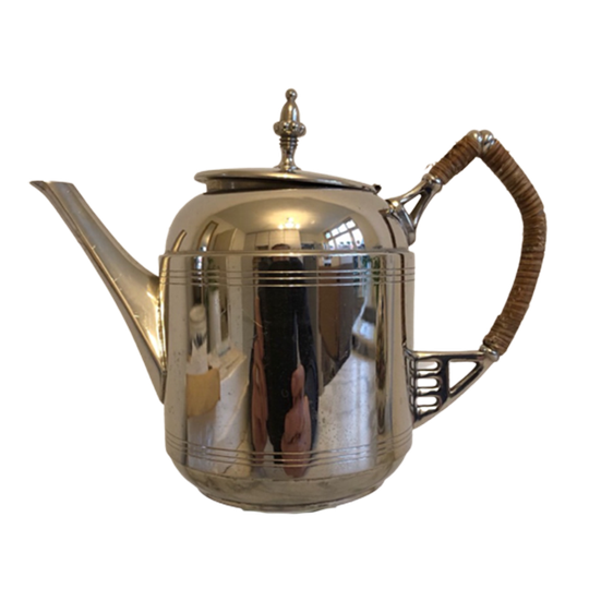 Thee / Koffie Pot Vernikkeld Metaal, Firma Daalderop Tiel 1