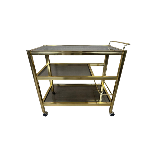 Vintage 80’S Bar Trolley – Hollywood Regency