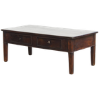 Schitterende Antieke Zuid Europese Kastanjehouten Salontafel Met 2 Lades thumbnail 1