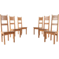 Set Of 6 Pine Chairs By Roland Wilhelmsson For Karl Andersson & Söner, Sweden 1960’S