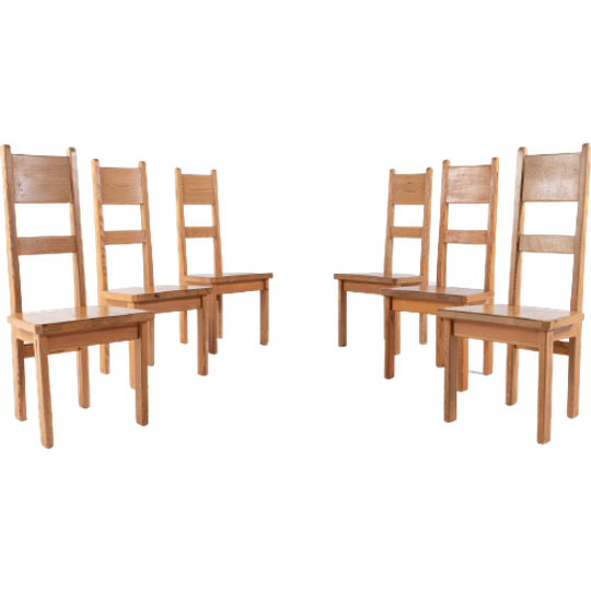 Set Of 6 Pine Chairs By Roland Wilhelmsson For Karl Andersson & Söner Sweden 1960’s 1