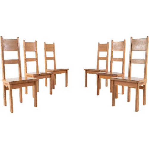 Set Of 6 Pine Chairs By Roland Wilhelmsson For Karl Andersson & Söner, Sweden 1960’S