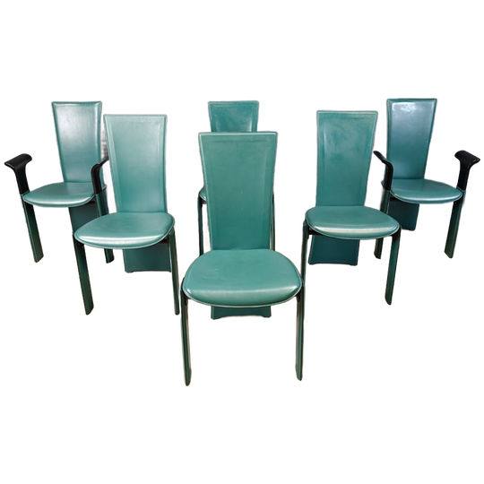 Vintage Dining Chairs By Pietro Costantini, 1980s, Set Of 6 1