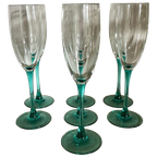 7x Luminarc France Champagne Glaze Aqua Groen thumbnail 1