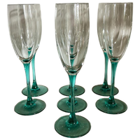 7x Luminarc France Champagne Glaze Aqua Groen