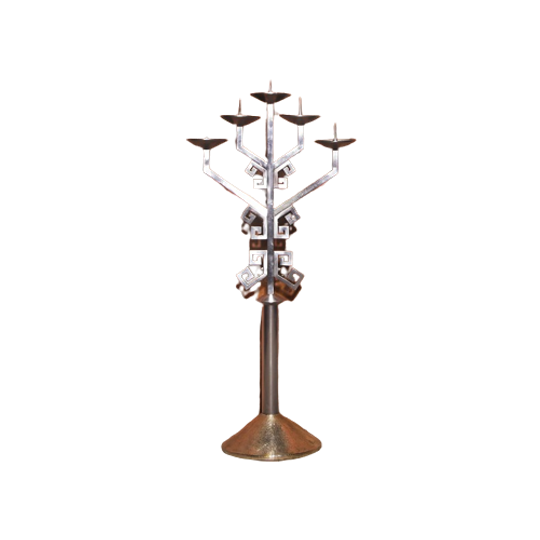 Xl Brutalist Candle Holder 115 Cm With Hammerd Feet 1