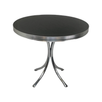 Bel Air - Dining Table - Round (88Cm Diameter) - Chrome Frame - Vintage Americana