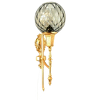 Vintage Wandlamp Lamp Jaren 80 Glas Goud thumbnail 1