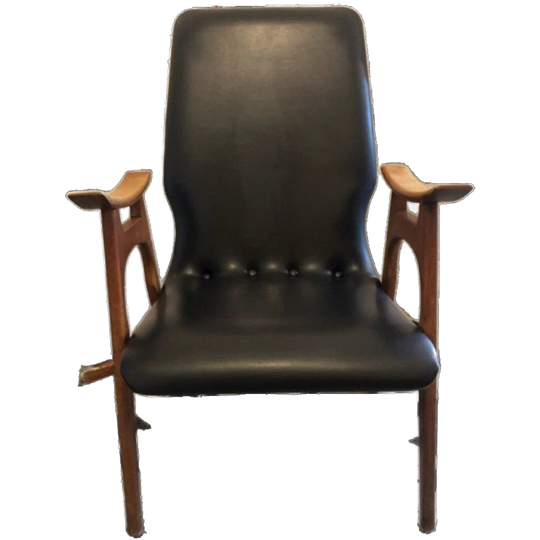 Scandinavisch Design Stoel Met Skai Bekleed 1