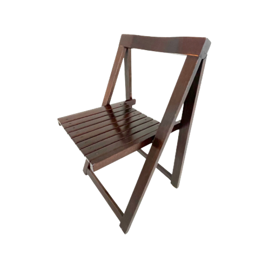 Aldo Jacober - Folding Chair Model ‘trieste’ - Bazzani Italy - Dark Brown (wood Grain) - Multiple 1