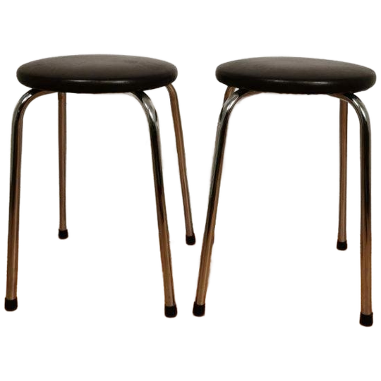 Vintage Mid Century Keukenkrukjes, Krukjes Metaal En Skai Set Prijs 1