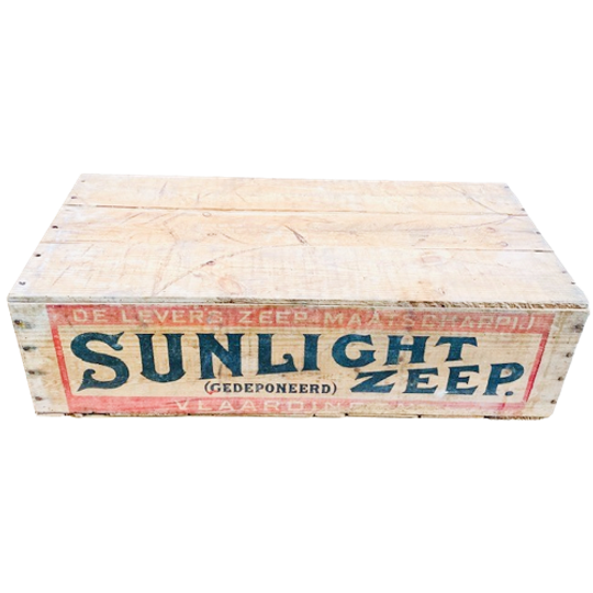 Antieke Sunlight Zeepkist 1920’s 1