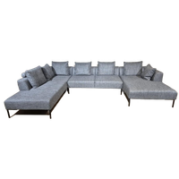 Montel Sava U - Hoekbank - Grijs - Stof - Design - Elementen