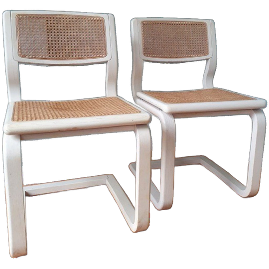 Set Van 2 Lübke Sledestoelen – Cane / Webbing 1