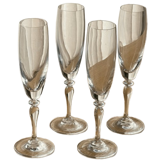 Set Of 4 Vintage Elegant Flutes 1