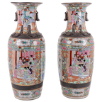 Pair Of Chinese Floor Vases From Late Qing Dynasty thumbnail 1