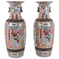 Pair Of Chinese Floor Vases From Late Qing Dynasty