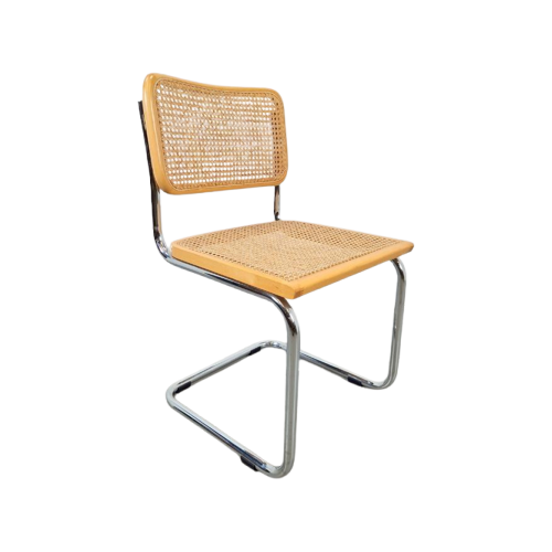 Vintage Cesca Stoel Marcel Breuer Italie Webbing Buisframe