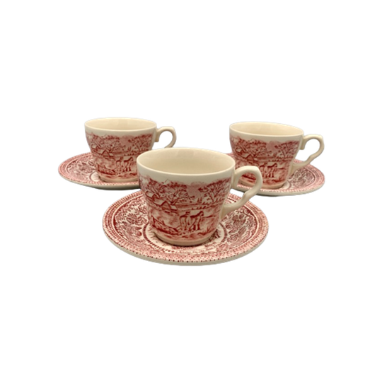 Set Vintage Kop En Schotels Eit Ironstone England 6 Delig 1