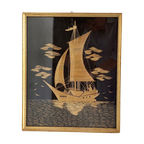 Chinoiserie Vintage Stro Art - Zeilboot thumbnail 1