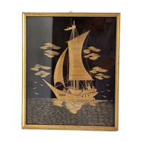Chinoiserie Vintage Stro Art - Zeilboot
