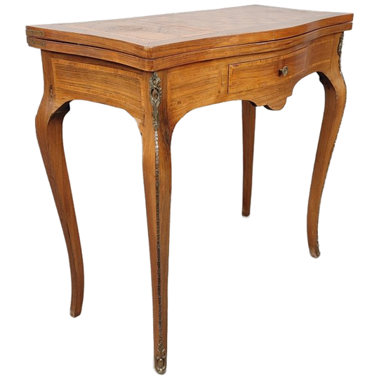 Antieke Opvouwbare Speeltafel / Schaaktafel 1