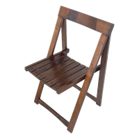 Aldo Jacober - Folding Chair Model ‘Trieste’ - Bazzani Italy - Dark Brown (Wood Grain) - Multiple