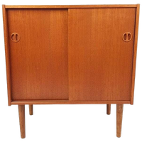 Vintage Deens Dressoirtje | Teak Fineer Kastje | Wastafel
