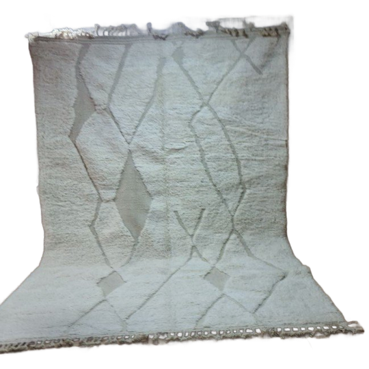 Authentiek Marokkaans Berber Beni Ourain Tapijt 300X200 Cm - 100% Wol, Handgemaakt 1