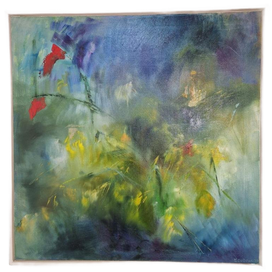 Abstract Olieverf Schilderij Mique De Boer 1993 Kleurrijk 1