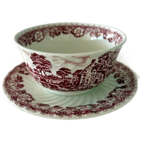 Prachtige Soepschaal Van Barratts Elizabethan Staffordshire Ware, Engels
