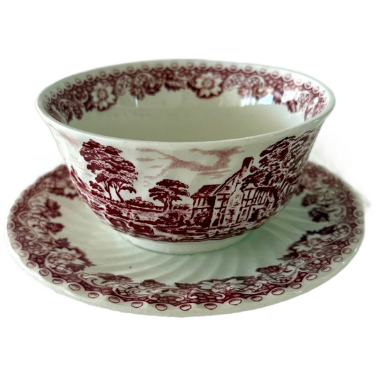 Prachtige Soepschaal Van  Barratts Elizabethan Staffordshire Ware, Engels 1