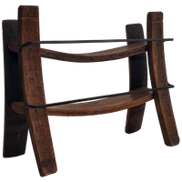 Vintage Eiken Houten Wijnrek Spaans Brutalist Flessenrek