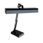 Luxo - Desk Or Drafting Lamp With Two Fluorescent Bulbs - Industrial Design - Original And Marked thumbnail 1