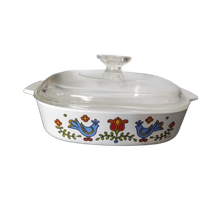 Vintage Ovenschaal Pyroflam Bloemen Vogels Jaren 70