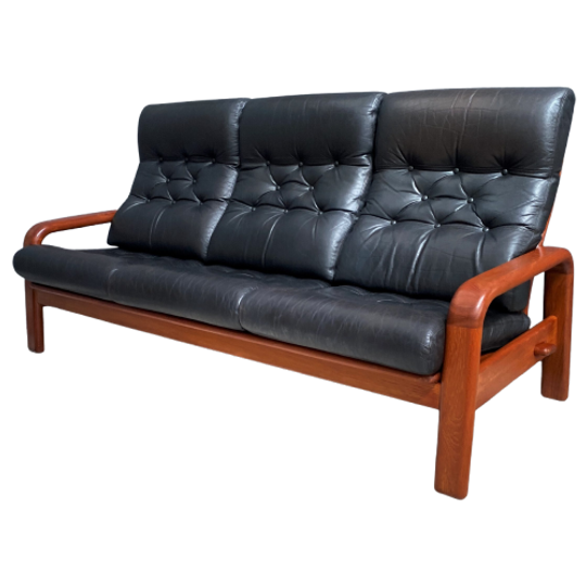Hs Denmark 3 Seat Leather Sofa 1