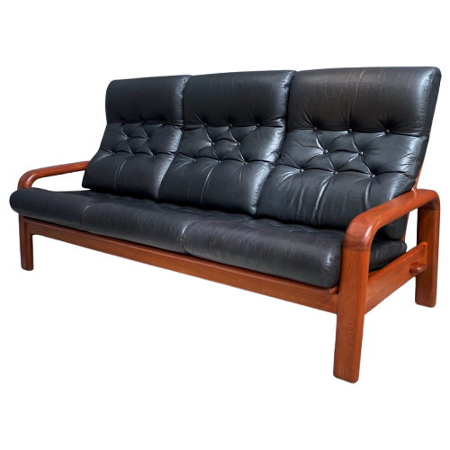 Hs Denmark 3 Seat Leather Sofa