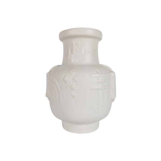 Dutch Design - Flora Keramiek - Gouda Holland - Model 925 - Wit Mat Relief - Monochroom - 1958 1