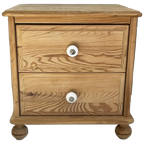 Blank Grenen Ladekastje Nachtkastje Brocante thumbnail 1