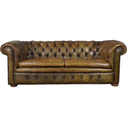 Super Stoere 2.5 Zits Chesterfield Bank In Een Mooie Mosgroene Kleur