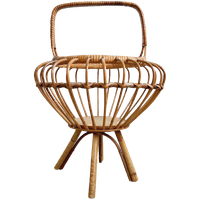 Vintage Rotan Plantenbak Jaren 70 Rieten