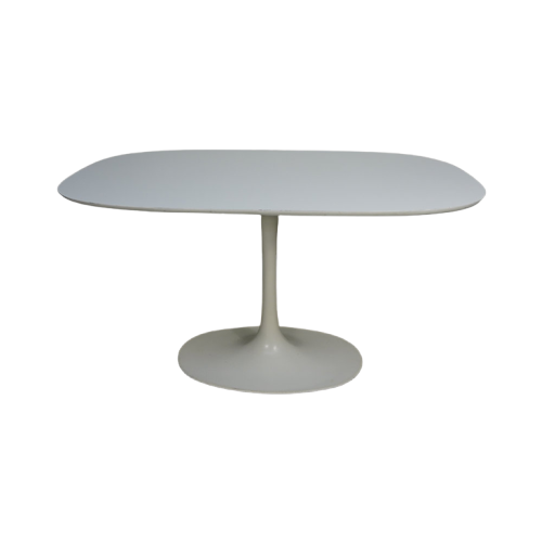 Ovale White Tulip Dining Table By Maurice Burke For , 1960'Sarkana