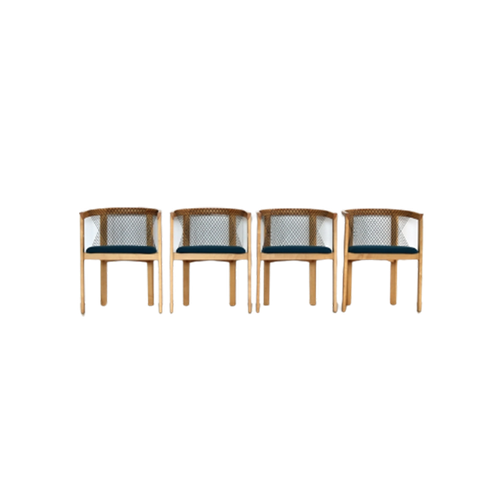 Vintage “String” Chairs | Stoelen | Tranekaer | Set Van 4 Prijs/Set