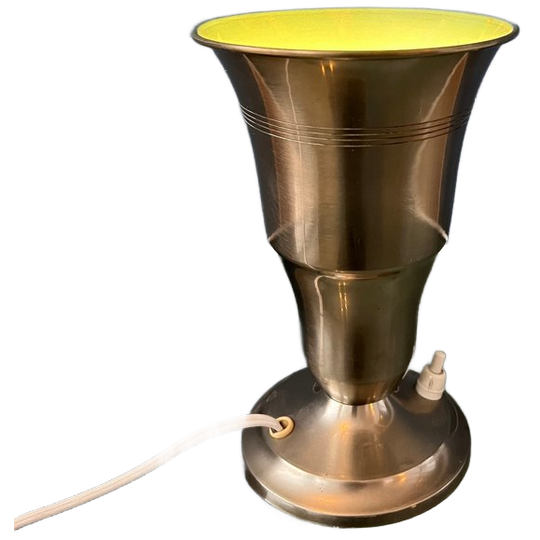 Metalen Trompet Uplighter 'cup' Tafellamp In Zilveren Kleur 1