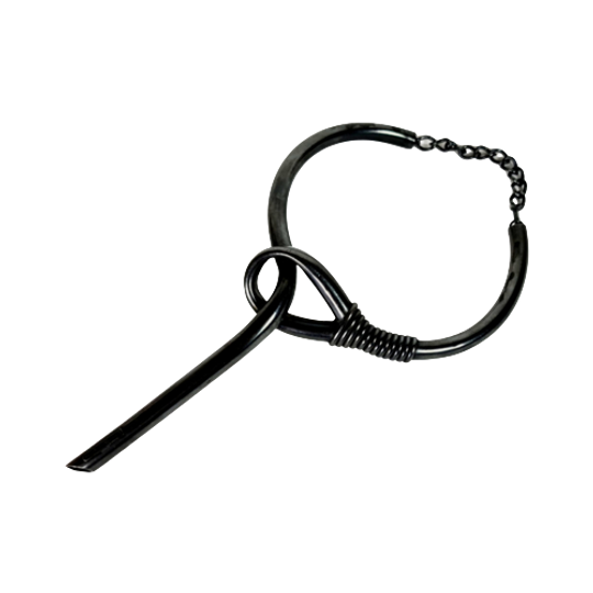 Anne Marie Beretta - Ketting - Gepatineerd Gerold Metaal - Minimalistisch - Gesigneerd - Post Mod 1
