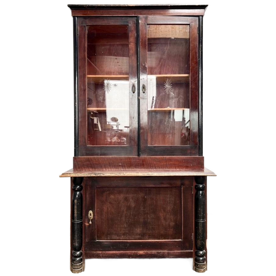 Brocante Vitrinekast, Buffetkast Met Glazen Deurtjes 1