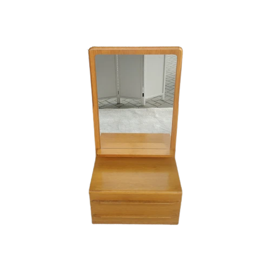 Kaptafel Eiken Jaren 50/60 Laag (vloermodel ) Met Lades 1