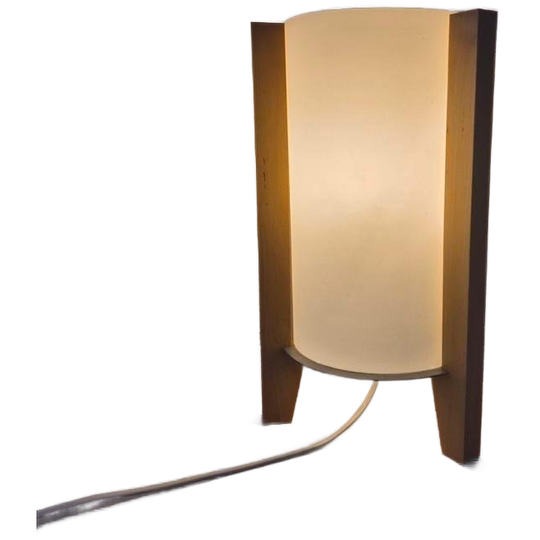 Vintage IKEA Tripod Design Glas Hout Wabi Sabi 1